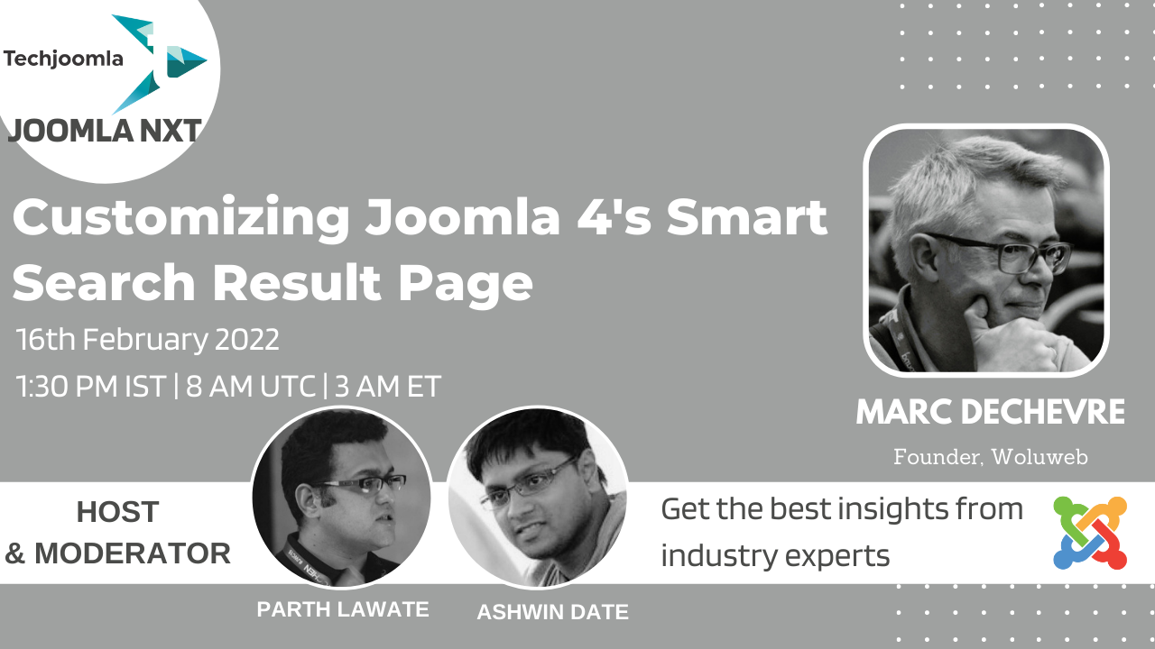 Joomla NXT February 2022 - Customizing Joomla 4's Smart Search Result Page