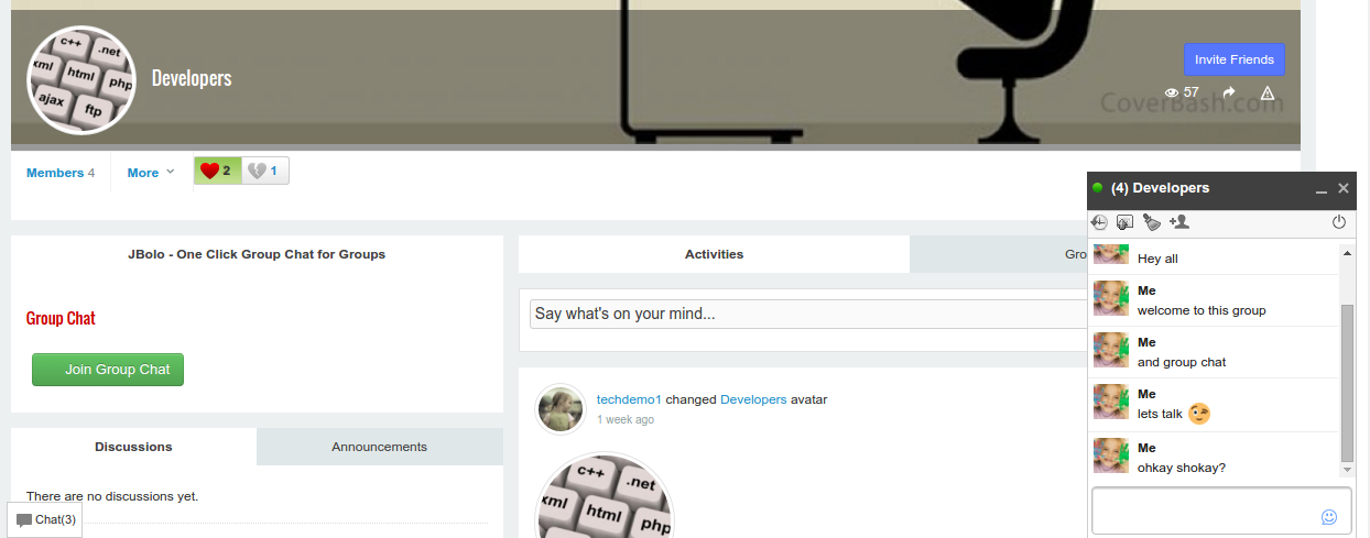 Jbolo 3.0 - alpha 4 - supporting group chat - The Techjoomla Blog