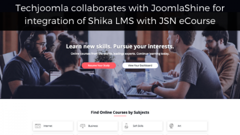 Techjoomla-collaborates-with-JoomlaShine-for-the-integration-of-Shika-LMS-with-JSN-eCourse