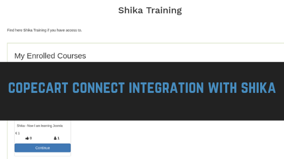 CopeCart integration with Shika LMS in CopeCart Connect