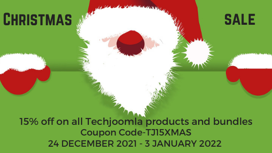 Christmas and New Year 2021 sale - 15% off on all Techjoomla products and bundles