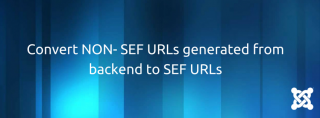 How to make a URL SEF when triggered from Joomla backend?
