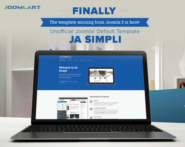 Sneak Peek- JoomlArt’s new Free Joomla template JA Simpli