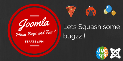 Join in the Global Joomla Pizza and Bugs Event here in Pune !