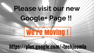 We're moving! Please Follow our Official Techjoomla page on Google+