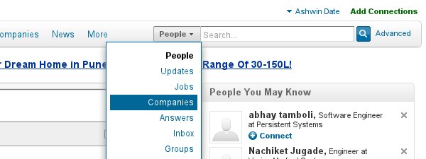 Linkedin Search box