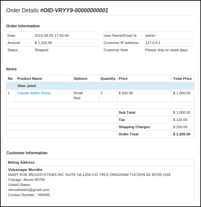 Add new compact order and invoice template with resend invoice facility