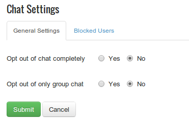 Chat Opt Out