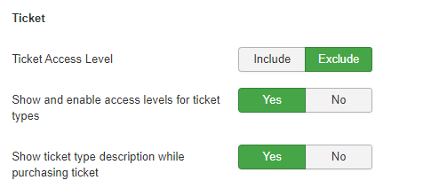 Restrict ticket purchase for users for selected access levels