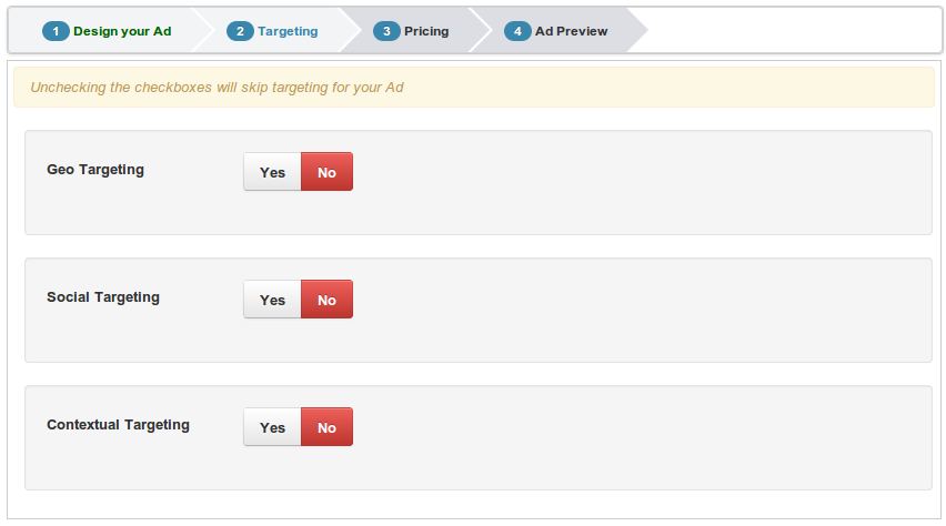 Multiple Targeting Options and Untargeted Ads